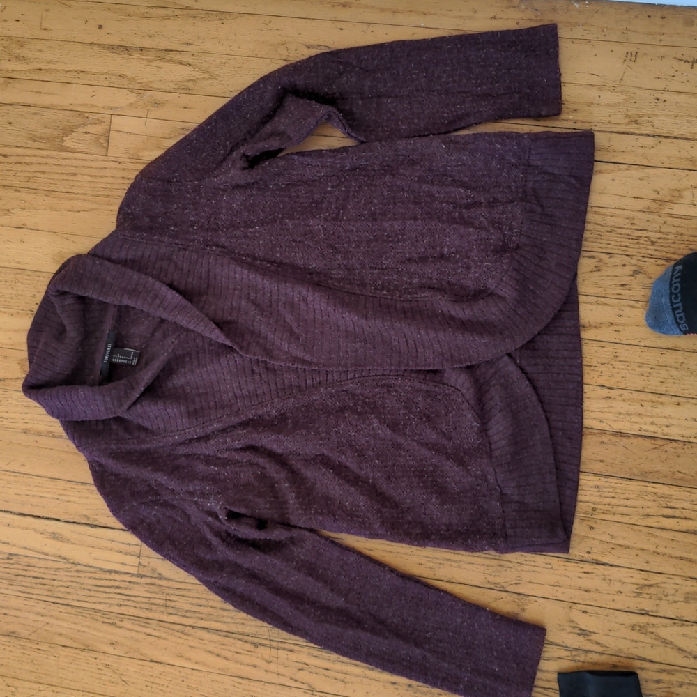 Forever 21 maroon collared cardigan small